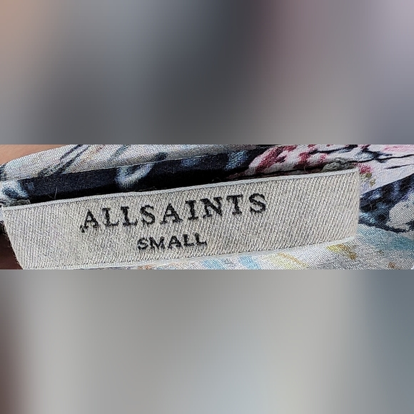 All Saints Strapless Contrast Dress Size Small - Picture 3 of 3